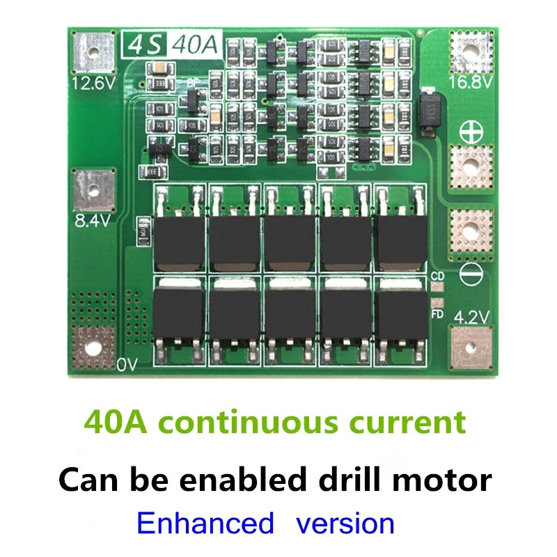 4S 40A Li-Ion Lithium-Batterie Ladegerät Modul Schutz Bord PCB BMS 18650 Lipo Zelle Modul w/Balancer Für bohrer Motor