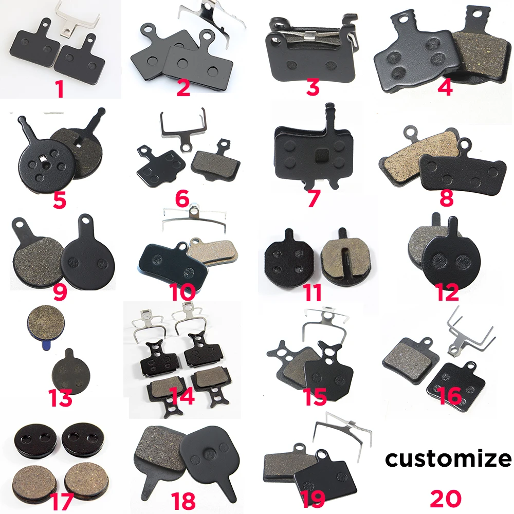 1/2 Chiếc MTB Xe Đạp Phanh Thủy Lực Miếng Lót Cho Shimano Xt M445 355 395 Magura Phụ Tùng Xe Đạp Đi Xe Đạp hữu Cơ Nhựa Má Phanh Đĩa