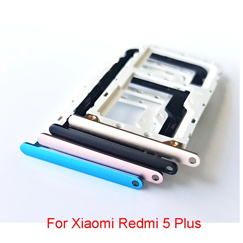 新しい Xiaomi Redmi 5 プラス SIM カードスロットトレイホルダーアダプター交換スペアパーツ