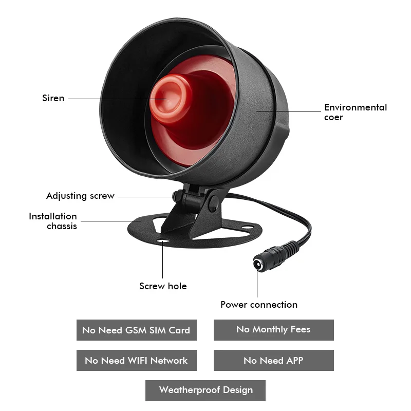 KERUI-sistema de alarma de seguridad WIFI, Detector de movimiento inalámbrico, sirena a prueba de clima para exteriores, sensor de puerta y ventana, Tuya Smart Home