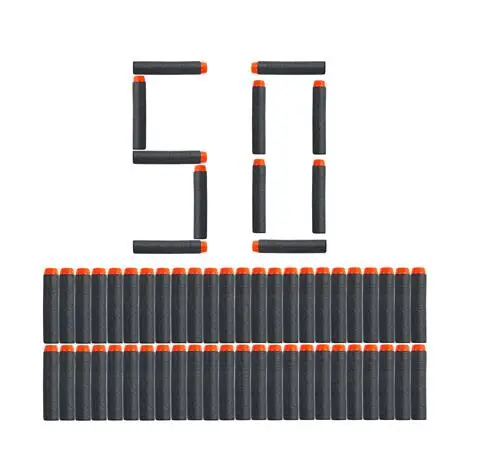 Bộ 50 Cho Súng Đồ Chơi Nerf Đạn Mềm Rỗng Lỗ Đầu 7.2Cm Đổ Lại Phi Tiêu Súng Đồ Chơi Bắn Đạn Cho Nerf Blasters xmas Cho Trẻ Em, Quà Tặng