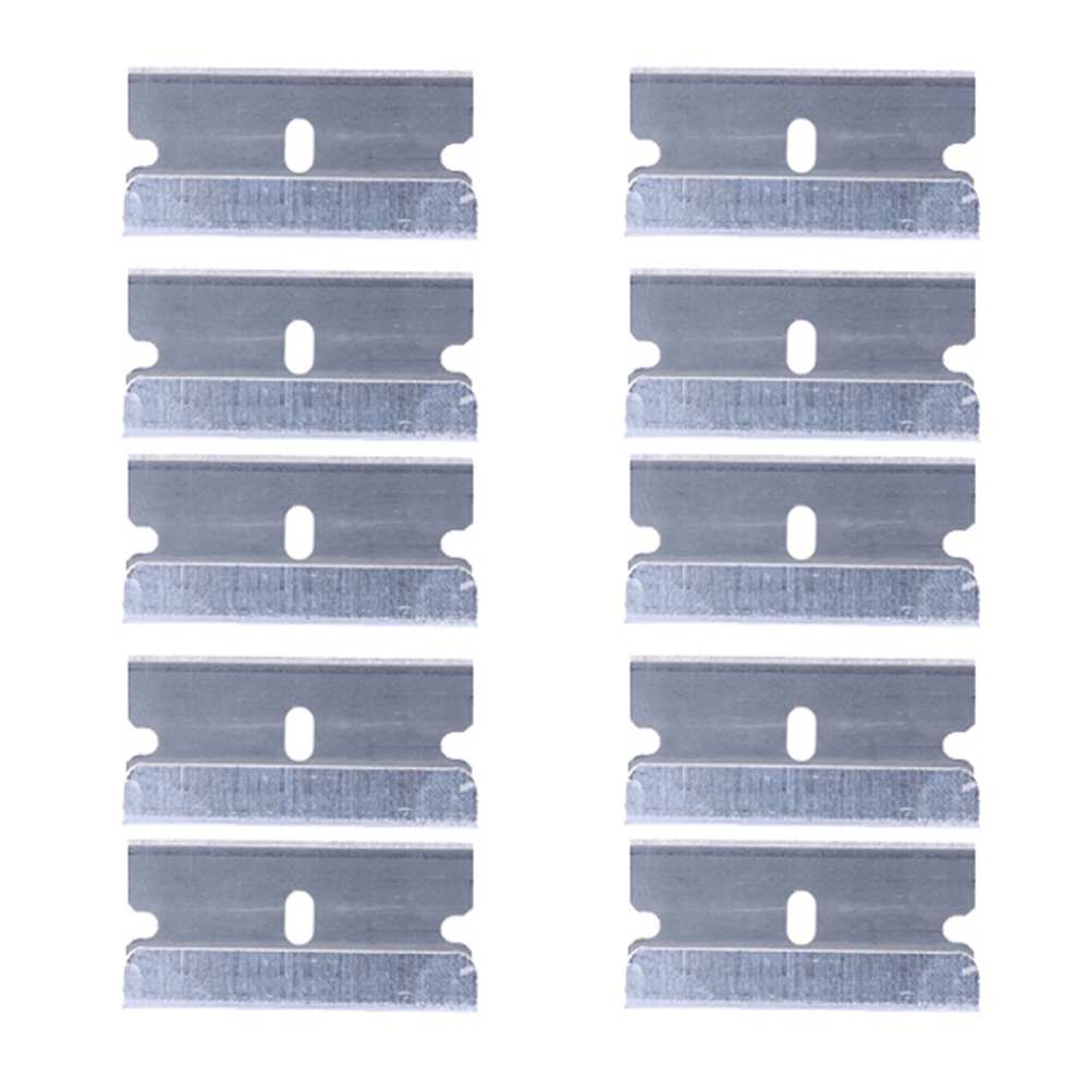 10 unids/lote de cuchillas de acero inoxidable para iPhone, iPad, Samsung, teléfono, pantalla LCD, removedor de pegamento, herramientas de limpieza (sin mango)