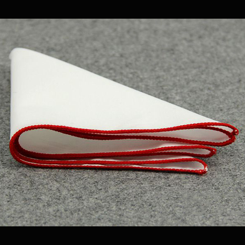 RBOCOTT สีขาวสี่เหลี่ยมสีทึบผ้าเช็ดหน้า 14 สี Hanky 23*23 เซนติเมตรสำหรับผู้ชายงานแต่งงานอุปกรณ์เสริม