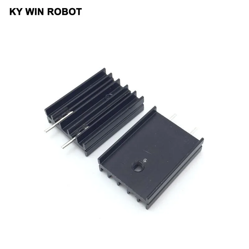 10 pz 19x8x25 MM In Alluminio nero Dissipatore di Calore TO-220 Dissipatore TO220 Transistor dispositivo di Raffreddamento del Radiatore TO220 25*8*19 MM con pin