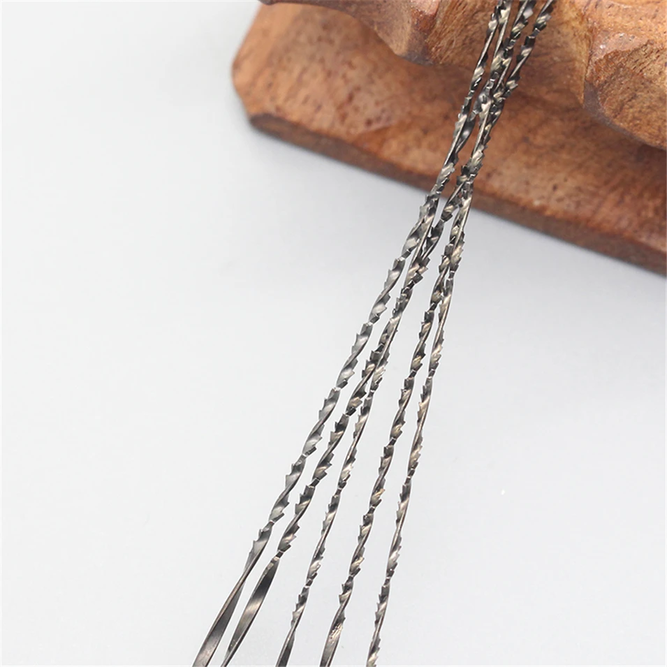Miễn phí Vận Chuyển 12 cái 130 mét Di Chuyển Lưỡi Cưa 5 # Jig Thấy Blades Răng Xoắn Ốc 8 Các Loại Cưa Gỗ lưỡi Cho Khắc 12 cái Với Chuck