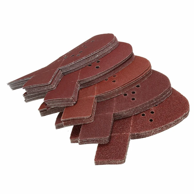 50pcs/set  40/80/120/180/240Grit Mouse Sanding Sheets Sander Pads for Black & Decker