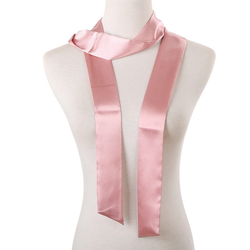 Ремень женский шифоновый с бантом, однотонный, с шелковой лентой