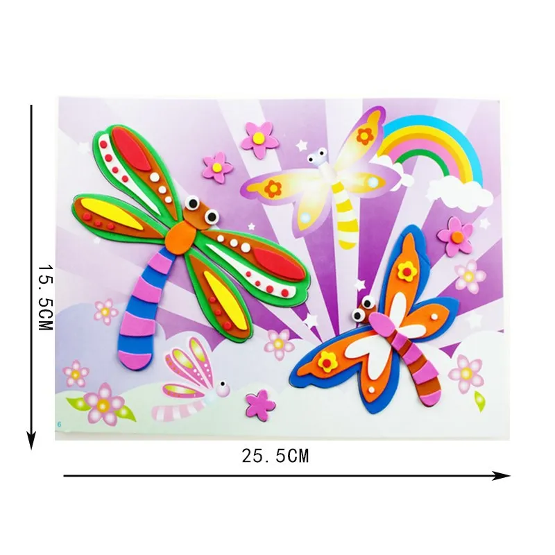 EVA 3D Dán 3D Dán Giấy Trẻ Em DIY Làm Bằng Tay Chất Liệu Trẻ Em Tự Làm Đồ Chơi Thủ Công Cho Bé Mẫu Giáo Đồ Chơi Xếp Hình Stereo Miếng Dán