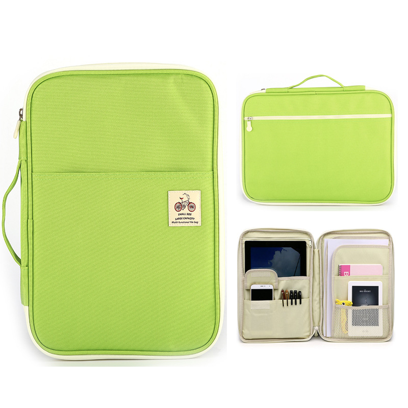 A4-Aktentasche erhält Büroinformationen, tragbare Computertasche, wasserdichte Aktentasche aus Oxford-Stoff, Aktenordner, Schreibwaren