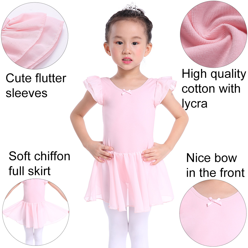 Vestido de balé rosa infantil collant tutu dança trajes collant de balé para menina bailarina