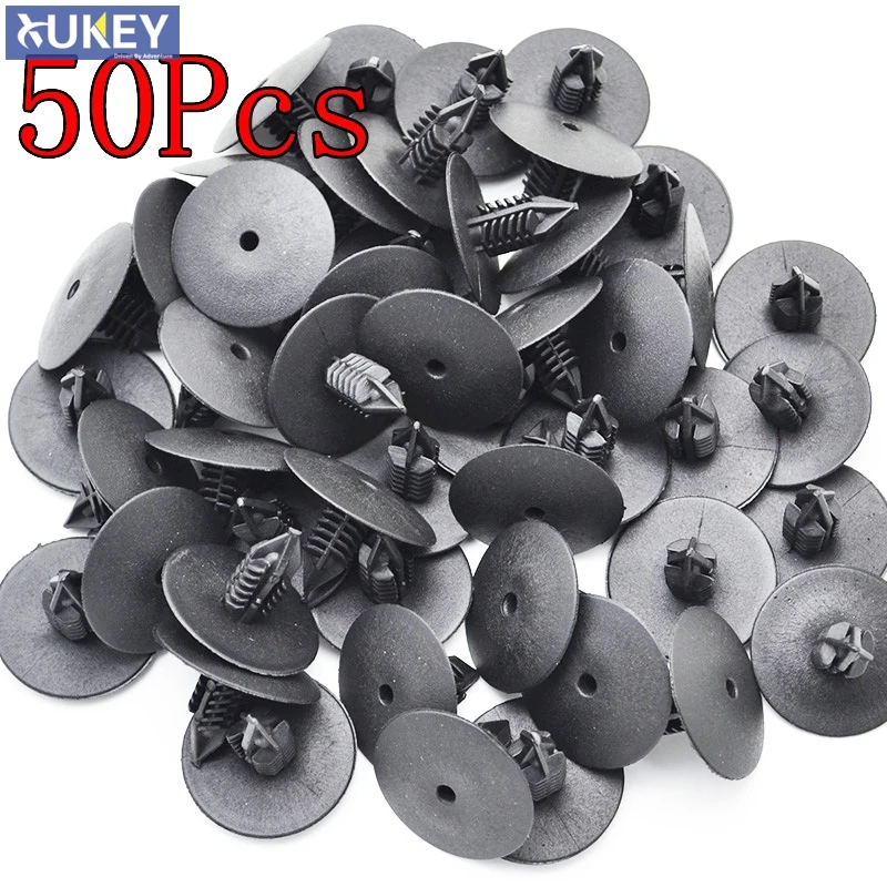 Bộ 50 10Mm Ô Tô Lỗ Nhựa Đinh Tán Chắc Chắn Fender Ốp Lưng Pin Nhấn Kẹp Dành Cho Xe Toyota VW Renault