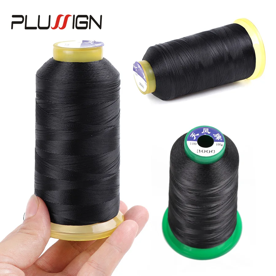 Plussign ผมเย็บเข็มและด้ายสําหรับทําวิกผม 12 ชิ้นเย็บเข็ม 1 ม้วน 2000 เมตรสําหรับทอผ้ารวม