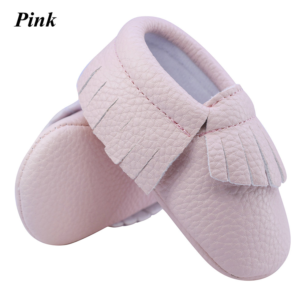 Vòng tay Cho Bé Mộc Mạch Trà Đế Mềm Tua Thời Trang Bé Sơ Sinh bé gái Giày 12 màu da PU tập đi trẻ em Prewalkers Giày