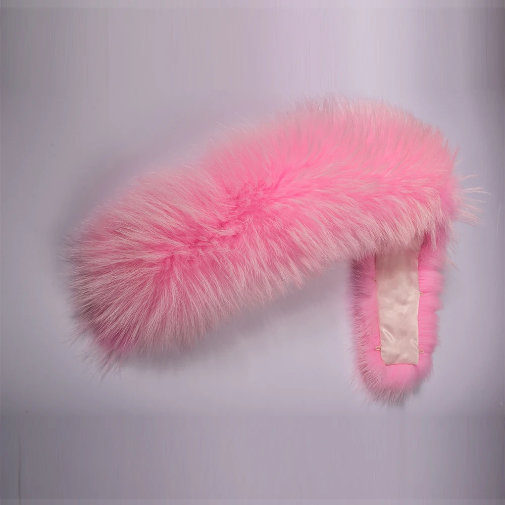 MAOMAOKONG mit kapuze Große pelze 100% echt waschbären farbe pelz kragen top qualität
