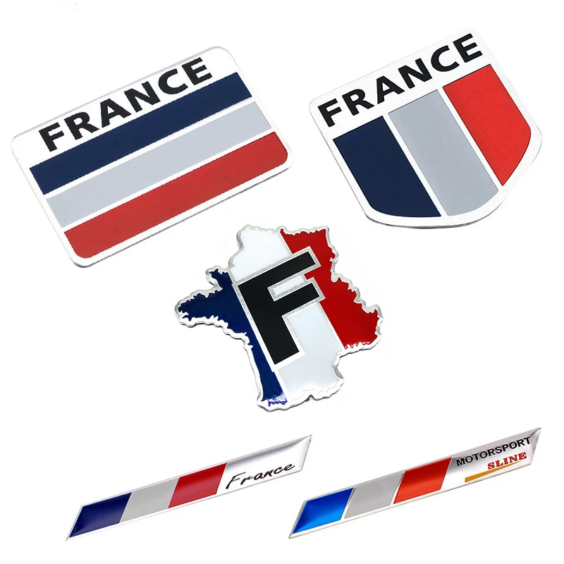 Xe Hơi Xe Đạp Xe Máy 3D Pháp Quốc Kỳ Quốc Huy Huy Hiệu Miếng Dán Decal Phụ Kiện Dành Cho Xe Đạp Peugeot Citroen Renault Kiểu Dáng Xe