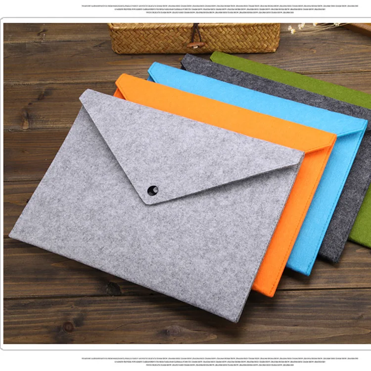 Simple A4 Big Capacity Document Bag pad Business Briefcase File Folders Chemical Felt Filing Product 5colors available
