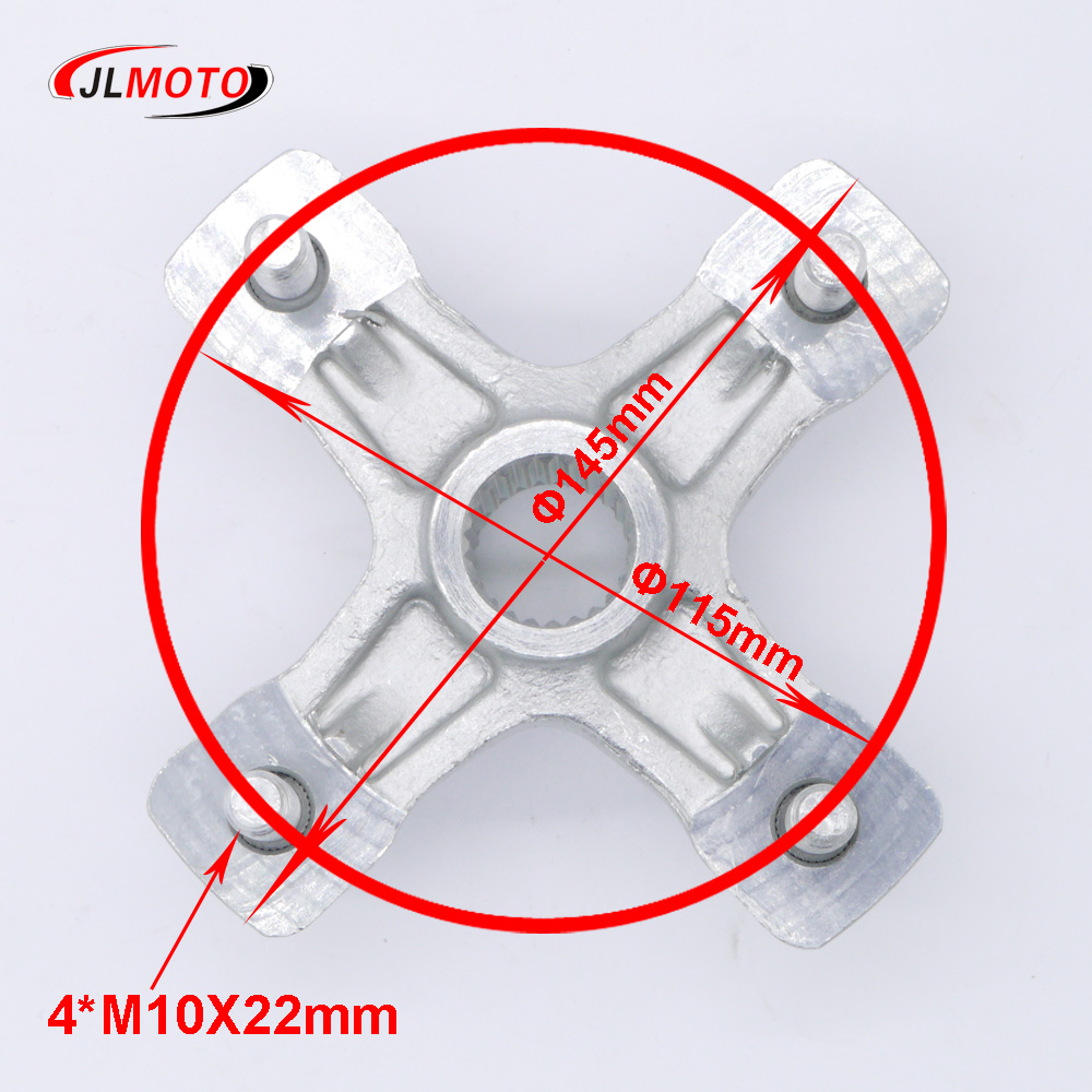 4 * M10 115mm 24T Hinterachse Radnabe Fit Für Motor 250s Yamaha Raptor ATV YFM 350 450 660 700 Mikilon Rapide 250S 1PE-F53K0-00