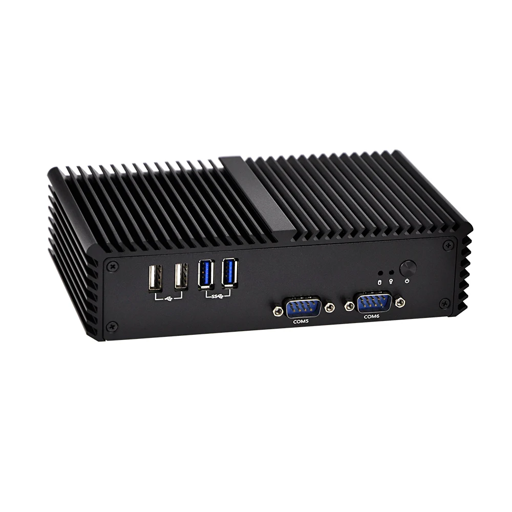 Qotom Mini PC Quạt Không Cánh Q350P Core I5-4200U Bộ Vi Xử Lý, RS485 VGA Tùy Chọn, WIFI 3G/4G Đầu Karaoke IPC