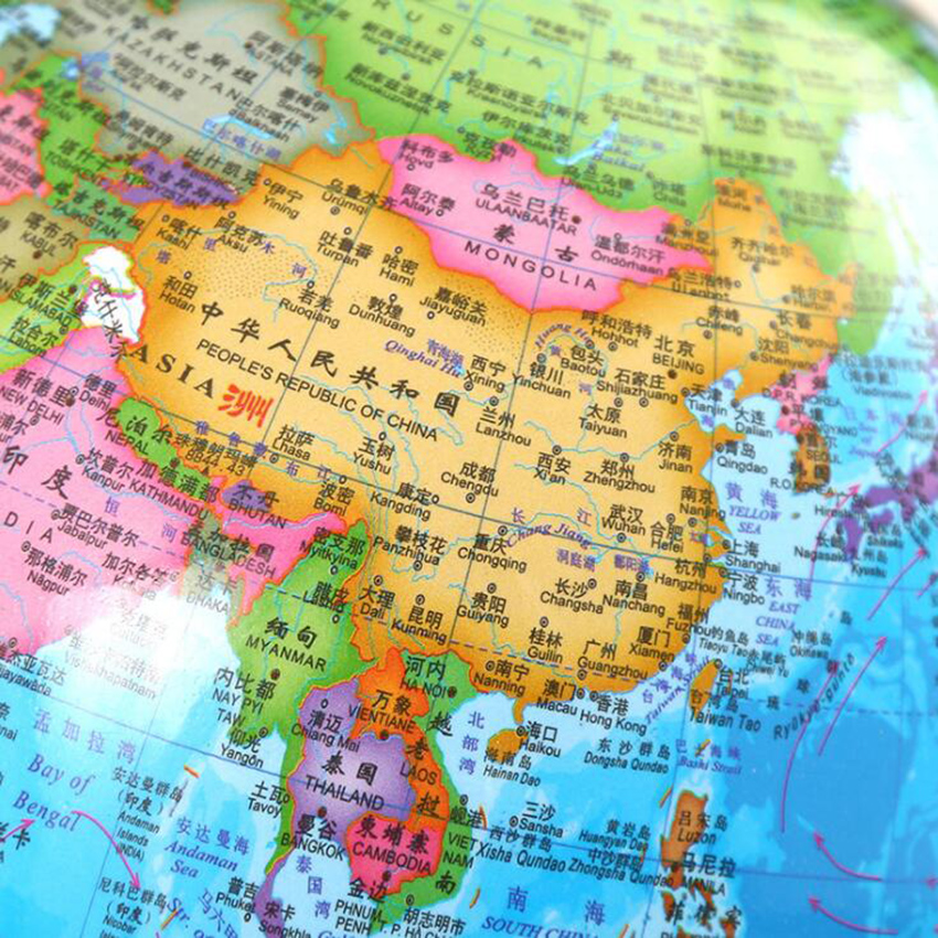 지구본 세계지도 지리 교육용 장난감, 책상 장식, 가정 사무실 보조 미니어처, 어린이 선물, 20cm