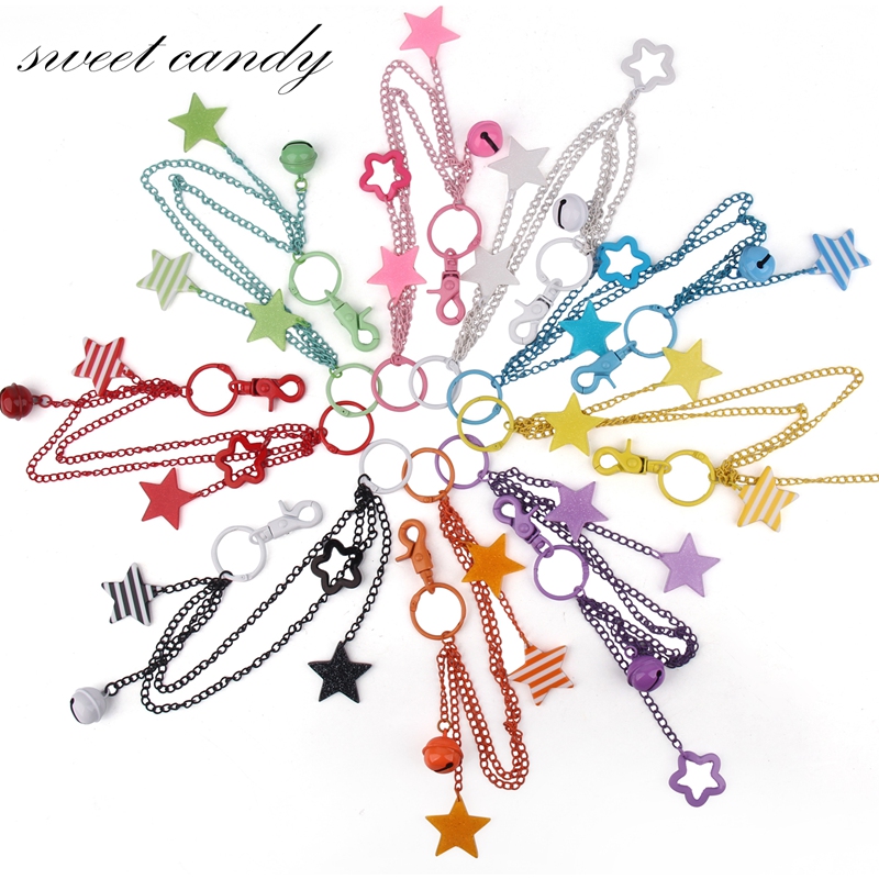 Декоративная подвеска-цепочка для сумки ITA, акриловая подвеска конфетных цветов, блестящая женская Регулируемая сумка «сделай сам», украшения ручной работы