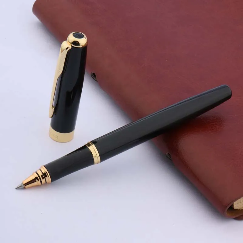 Sang Trọng 388 Đen Tháp Bóng Lăn Cổ Thụ Bút Gợn Sóng Vàng Viền Tặng Mũi Tên Kẹp Chữ Ký Bút Văn Phòng Kinh Doanh Đồ Dùng Học Tập Viết