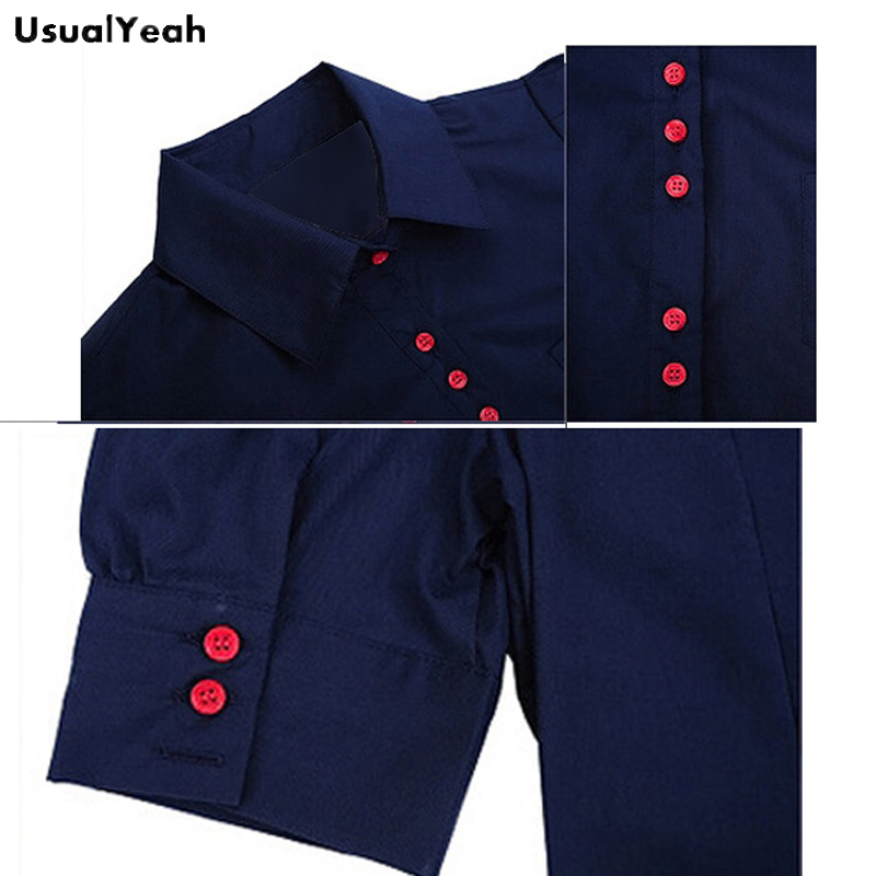 PLUS ขนาดผู้หญิงแฟชั่นสไตล์ฤดูร้อนแขนสั้น OL Body เสื้อสุภาพสตรีเสื้อทำงานสีขาวสีแดงสีฟ้า S-XXXL