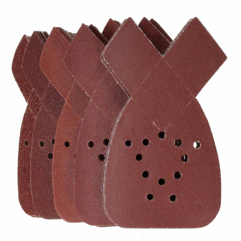 50pcs/set  40/80/120/180/240Grit Mouse Sanding Sheets Sander Pads for Black & Decker