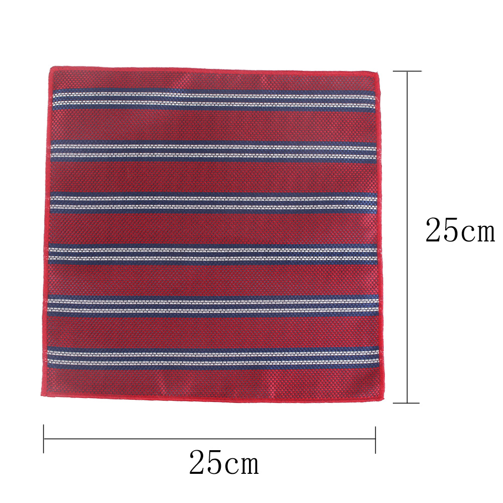 Lenço listrado quadrado de bolso para homem, conjunto de roupas para homens e mulheres, toalha de bolso