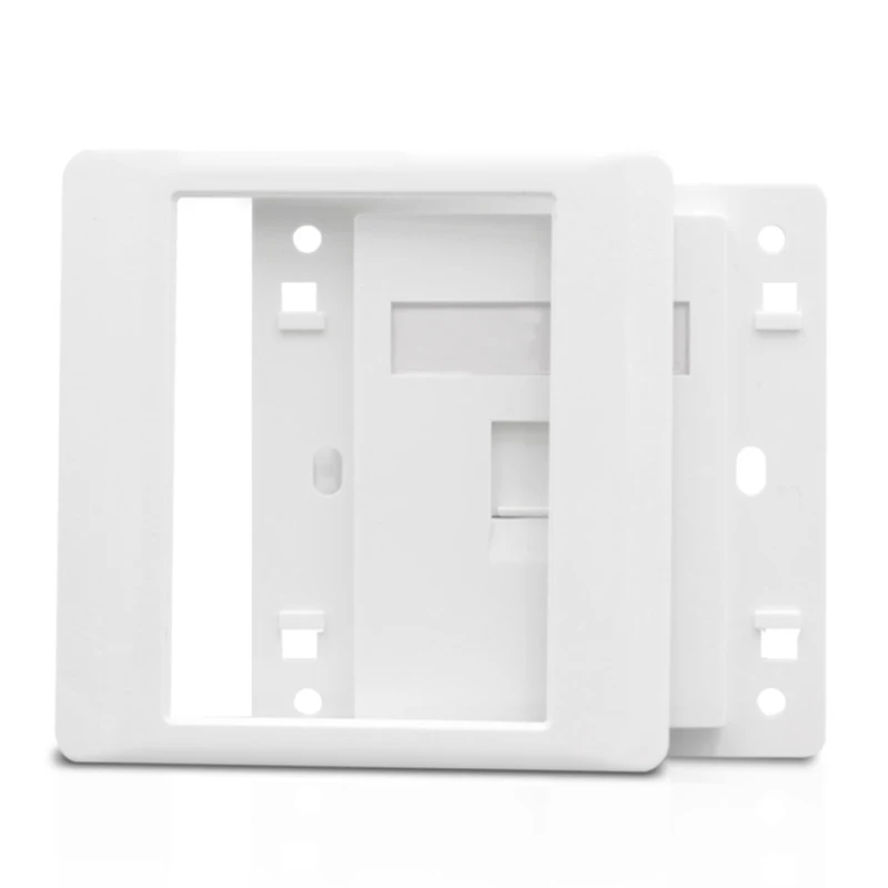 Cubierta frontal de pared de red CAT6 RJ45, Panel de Internet de una puerto, cable extruido, placa frontal de enchufe LAN en blanco para interruptor Ethernet Tenda