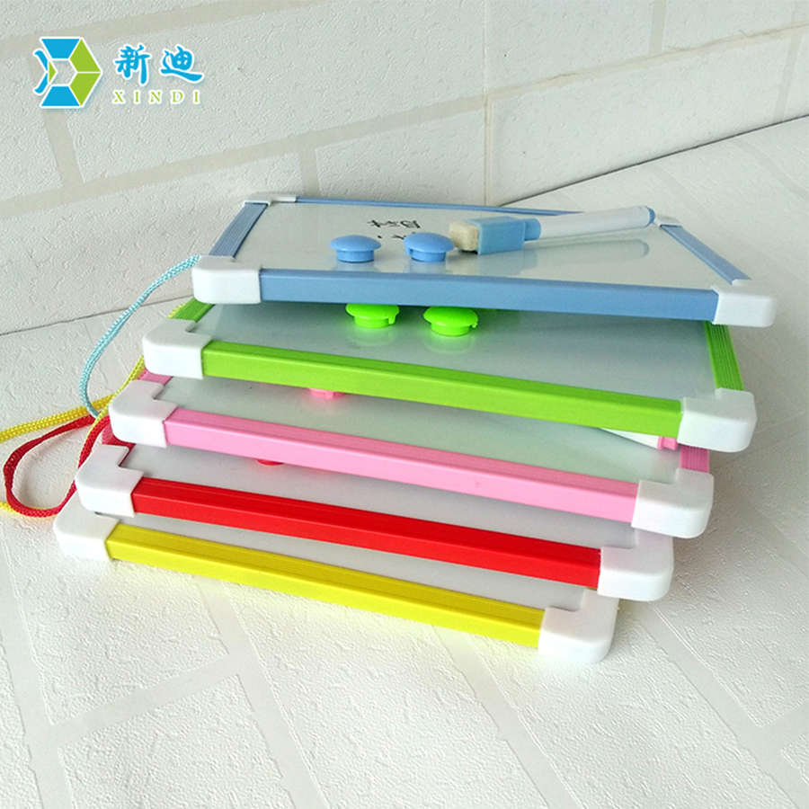 XINDI-Mini quadro magnético para crianças, Dry Wipe Board, Mini desenho White Boards, pendurado Board, Free Marker Pen, 20.6x18.5cm