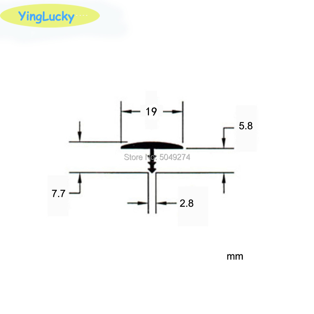 Yinglucky 32.8ft 10M Chiều Dài 16Mm/19Mm Rộng Nhựa T Ép Khuôn T Moulding Cho Arcade MAME máy Chơi Game Tủ Chrome/Đen