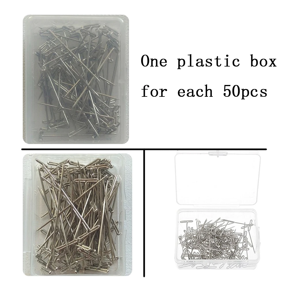 50 Miếng Tóc Giả T Chân Cho Giữ Tóc Giả Bạc 32Mm T-Chân Dụng Cụ Tạo Kiểu Cho Tóc Giả Hiển Thị phố Cũ