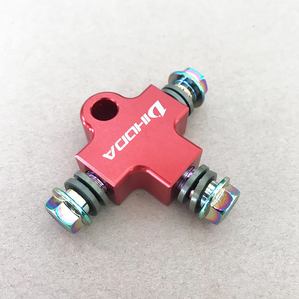 Xe Máy Thủy Lực Phanh Dầu Vòi Ống Tee Khớp Nối Tee Lắp Tee Kết Nối Cho Bụi Bẩn Hố Xe Đạp ATV Hệ Thống Phanh 3way bộ Chuyển Đổi