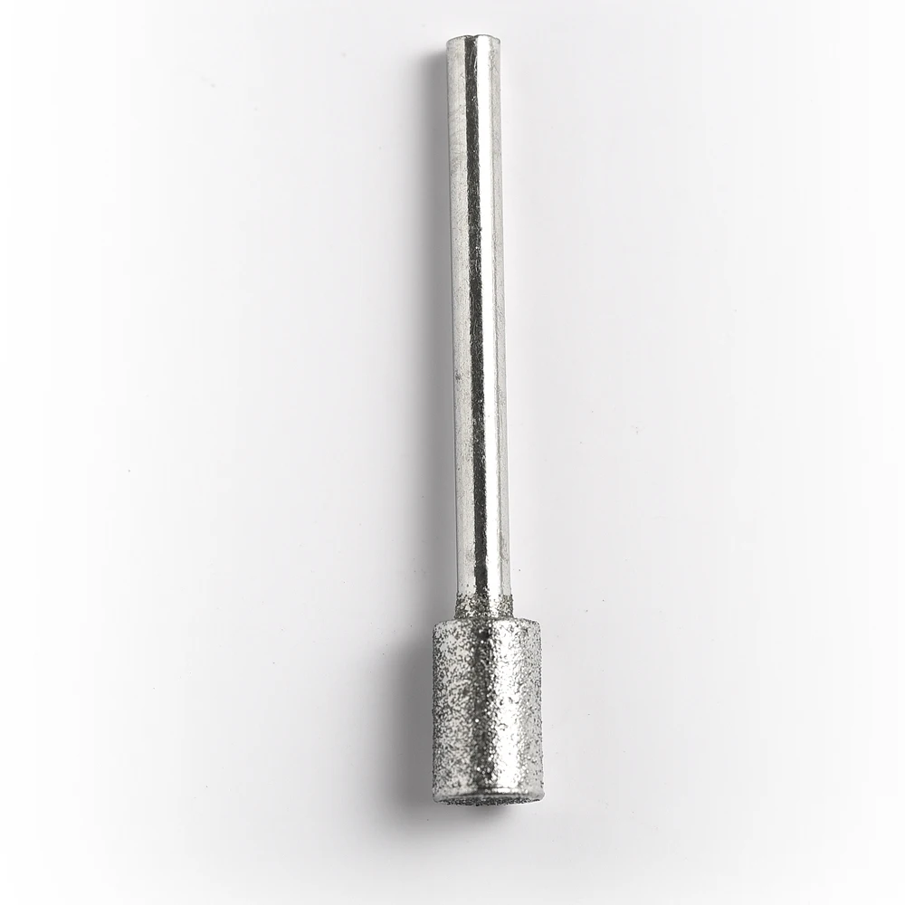 Grit120 3Mm X 3Mm/4/5/6/8/10Mm Xi Lanh Kim Cương Mài xã Burr Nhám Bit Đánh Bóng Đầu Mài Gắn Bit Cho Dremel