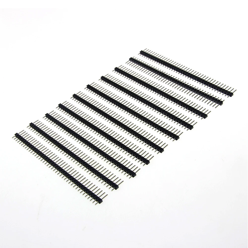 10 pz 40 Pin 1x40 Singola Fila Maschio e Femmina 2.54 Breakable Pin Header PCB JST Connettore Striscia per arduino Kit FAI DA TE