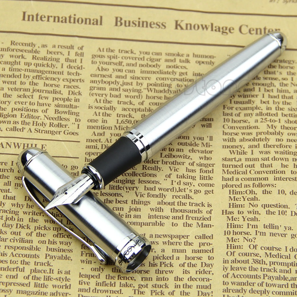Thương Hiệu Cao Cấp Jinhao X750 Bạc Thép Không Gỉ Bút Máy Vừa 18KGP Ngòi Trường Văn Phòng Tên Bút Mực Tặng Văn Phòng Phẩm