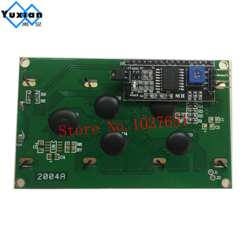 LCD-Modul 2004 20 x 4 IIC I2C-Bildschirm, Charakter, weiß, 3,3 V oder 5 V