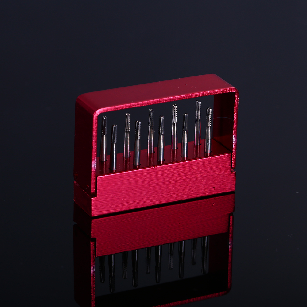 10 unids/caja aguja Dental de corona rota para romper corona endodoncia mango chapado en oro y plata 1957 #   1958 #