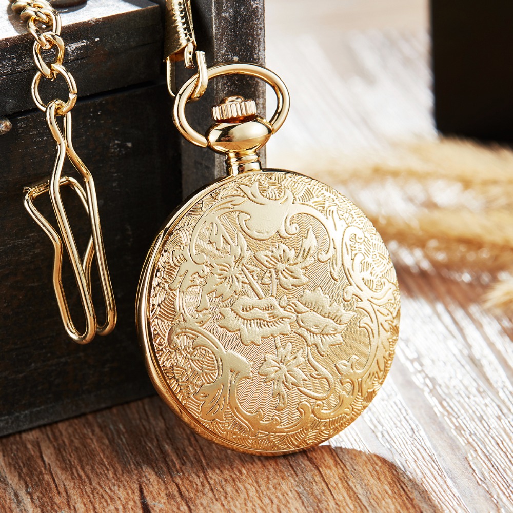 Часы наручные мужские/женские кварцевые с большим циферблатом и подвеской-цепочкой