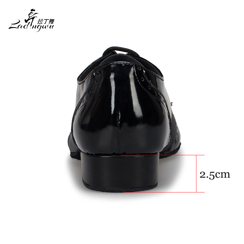 Ladingwu Neue Moderne männer Weichen Boden Latin Dance Schuhe Weiß/Rot/Schwarz PU Ballsaal Walzer Samba Dance schuhe Ferse 2,5/4,5 cm