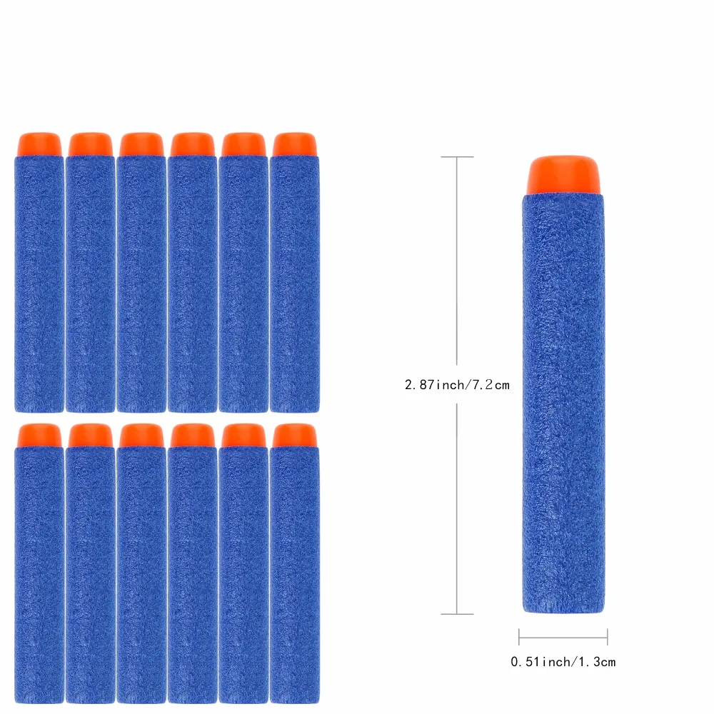 Bộ 50 Cho Súng Đồ Chơi Nerf Đạn Mềm Rỗng Lỗ Đầu 7.2Cm Đổ Lại Phi Tiêu Súng Đồ Chơi Bắn Đạn Cho Nerf Blasters xmas Cho Trẻ Em, Quà Tặng