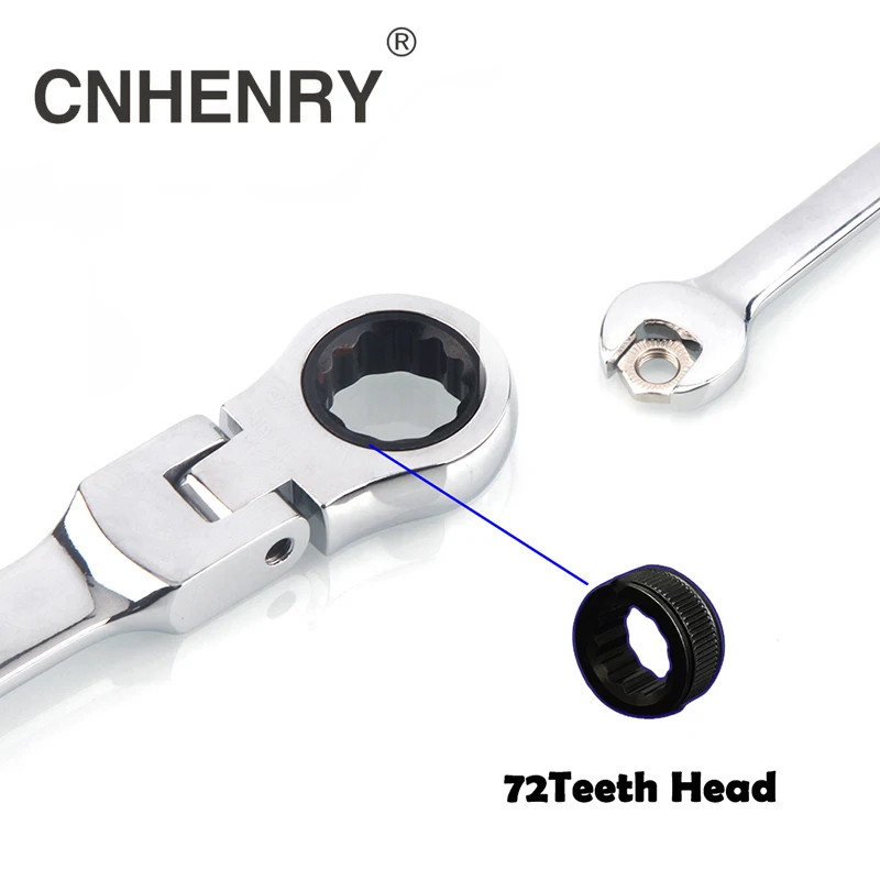 Llave de trinquete combinada de cabeza Reversible Flexible de una pieza de 8-25mm llaves universales herramientas de coche para reparación de automóviles