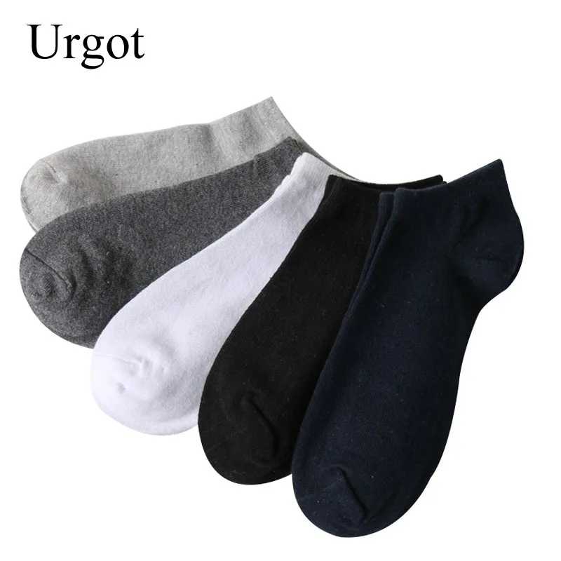 Urgot 10 Uds = 5 pares de Calcetines de algodón para Hombre, Calcetines grandes de talla grande 45,46,49,50, Calcetines tobilleros de negocios, Calcetines clásicos para Hombre