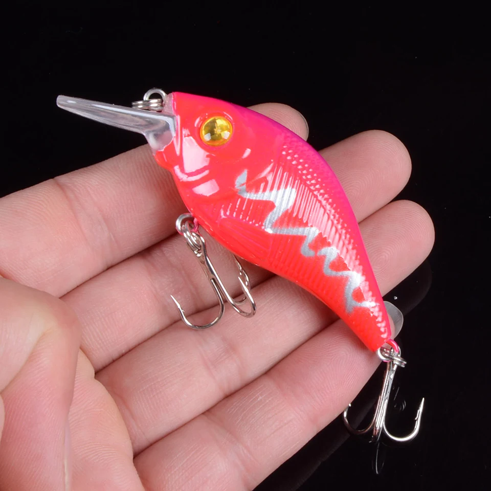 1 Cái 7.5Cm 10.2G VIB Mồi Câu Cá Minnow Mồi Móc Câu 3 Đánh Chìm Crankbait Wobblers Câu 3DEyes