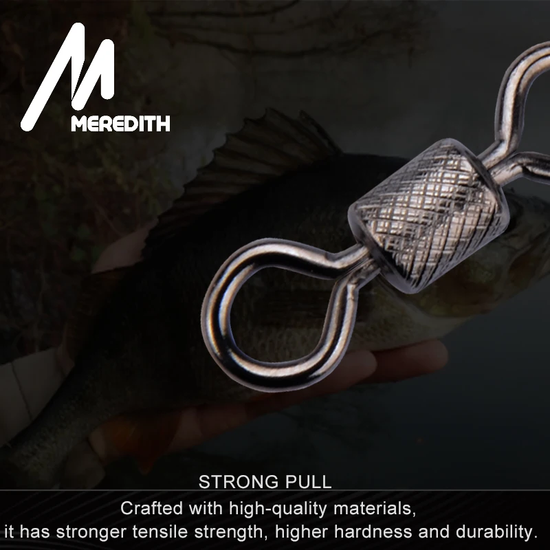 Meredith 50 Cái/lốc Câu Cá Xoay Vòng Bi Xoay Với An Toàn Ốp Vòng Kim Lăn Xoay Dành Cho Cá Chép Phụ Kiện Câu Cá