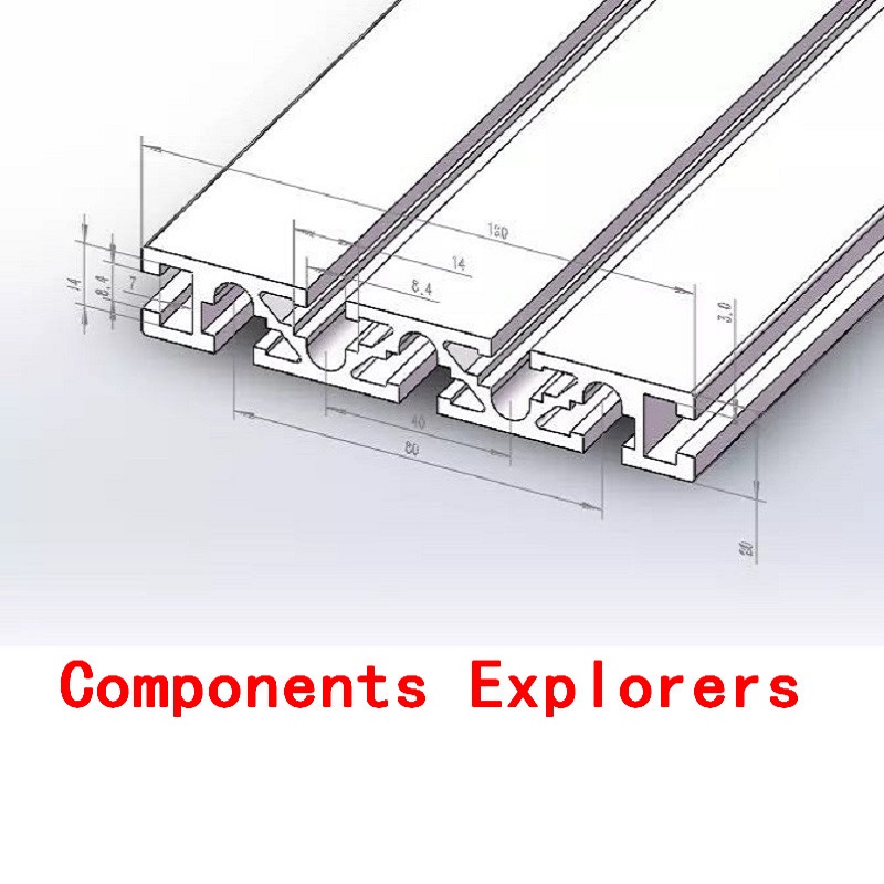 โดยพลการตัด 1000mm 20120 อลูมิเนียม Extrusion โปรไฟล์สีเงิน.