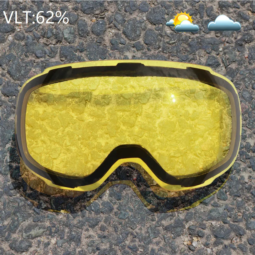 COPOZZ 磁気スキーゴーグル クイックチェンジレンズとケースセット付き 100% UV400 保護曇り止めスノーボードゴーグル メンズ&レディース