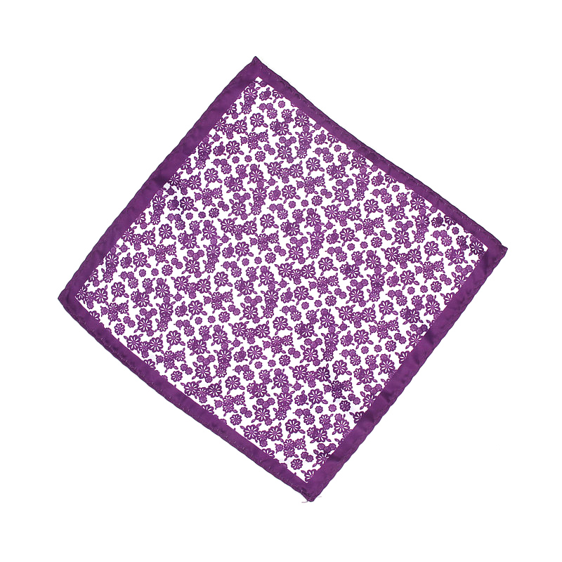 Lenço de seda masculino, toalha estampada clássica e macia para negócios, casamento e presente