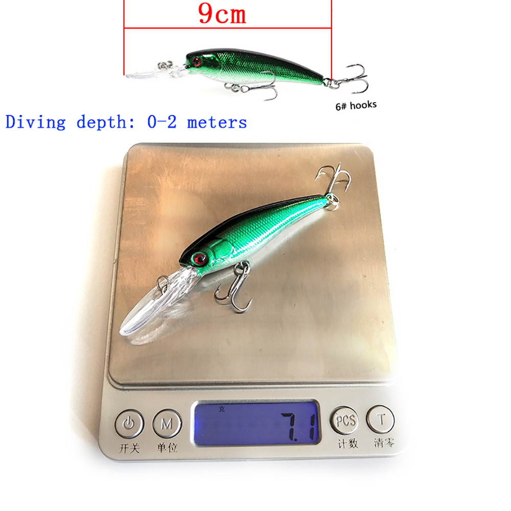 Set 10 Buah Umpan Pancing Ikan Kecil Umpan Keras 10 Warna 9Cm 7G