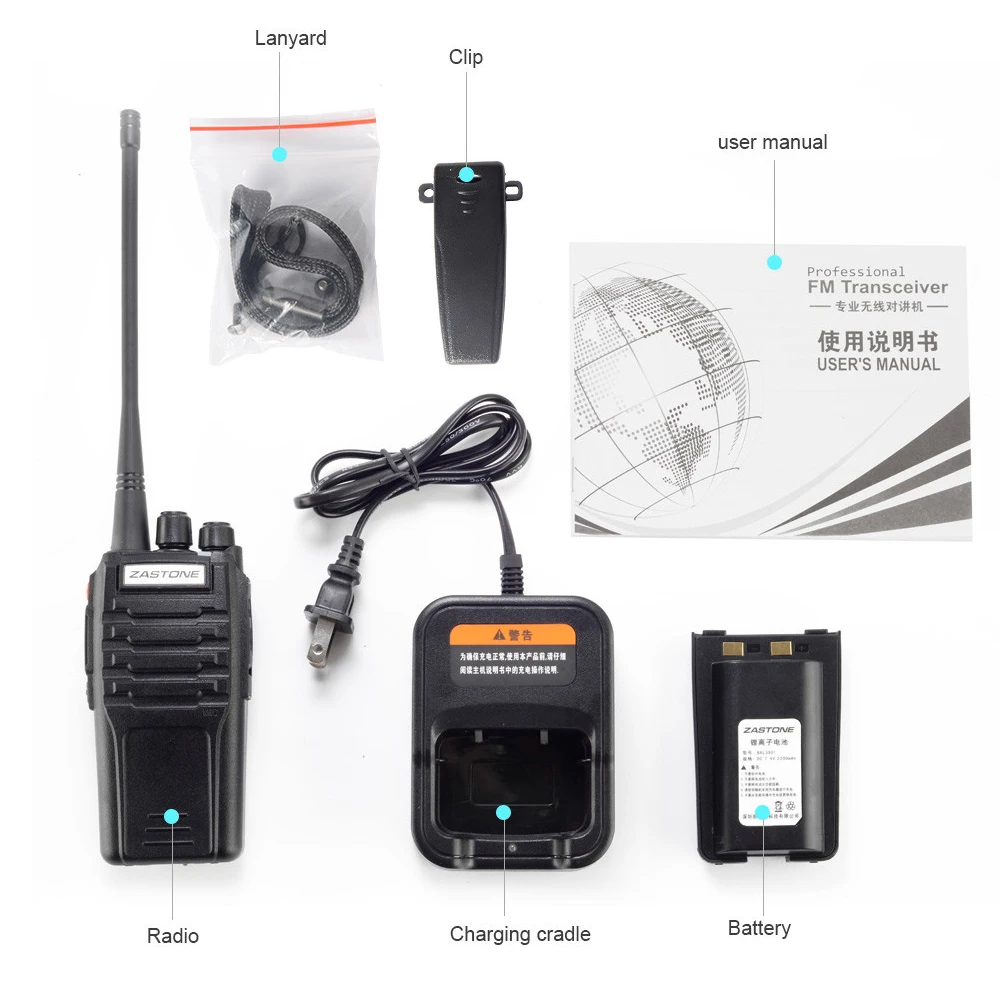 Zastone A9 10W 2 Chiều Đài Phát Thanh VHF UHF Bộ Đàm Cầm Tay Thu Phát Đài Phát Thanh CB Di Động Dài Khoảng Cách Comunicador